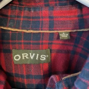 Plaid button up Orvis shirt
